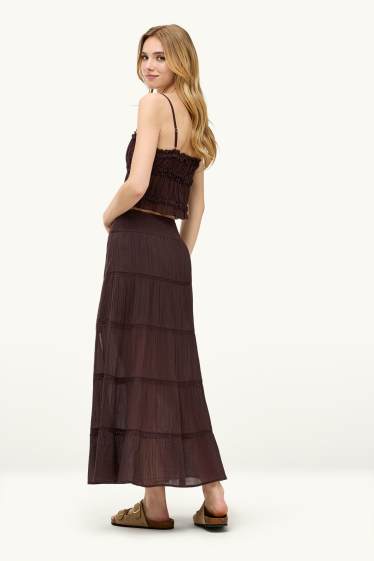 Damen - Rock - braun