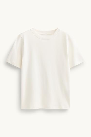 Damen - T-Shirt - Regular Fit - weiß