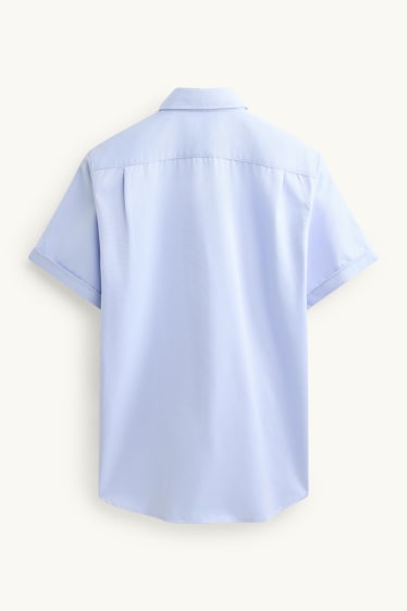 Herren - Businesshemd - Regular Fit - Kent - strukturiert - hellblau