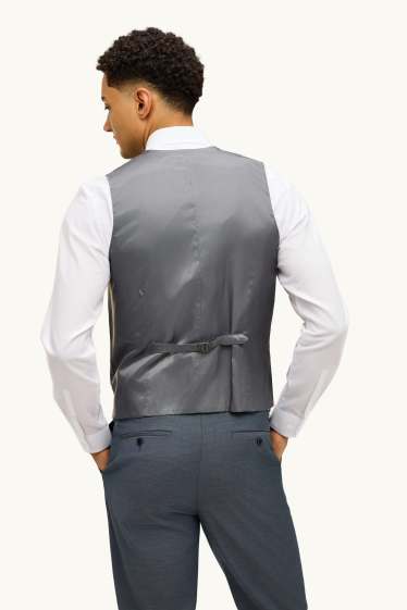 Men - Mix &match suit waistcoat - regular fit - blue / gray