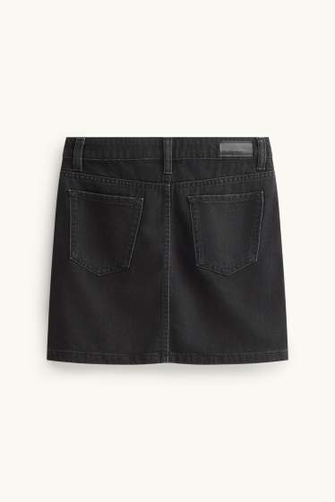 Kinder Mädchen - Jeansrock - dunkeljeansgrau