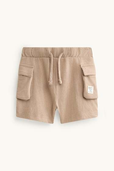 Bebeluși - băieți - Pantaloni scurți bebeluși - maro deschis
