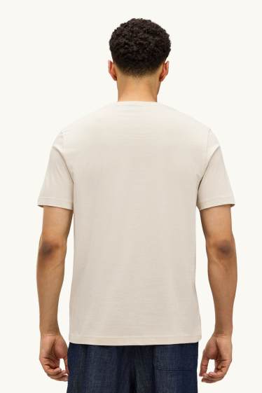Men - T-shirt - regular fit - creme