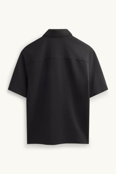 Home - Camisa - relaxed fit - Kent - texturada - negre