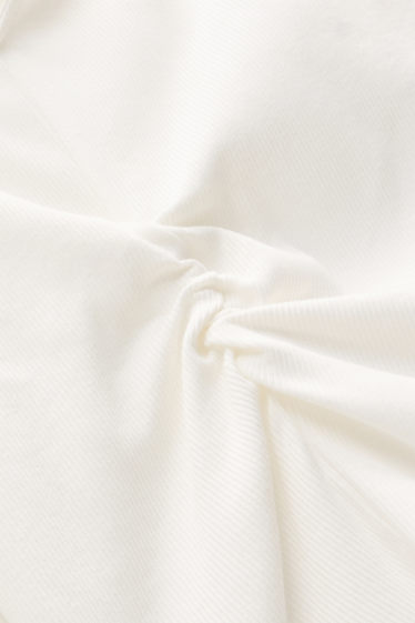 Femmes - Haut - finition côtelée - blanc