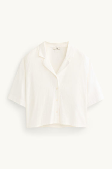 Damen - Hemdbluse - weiß