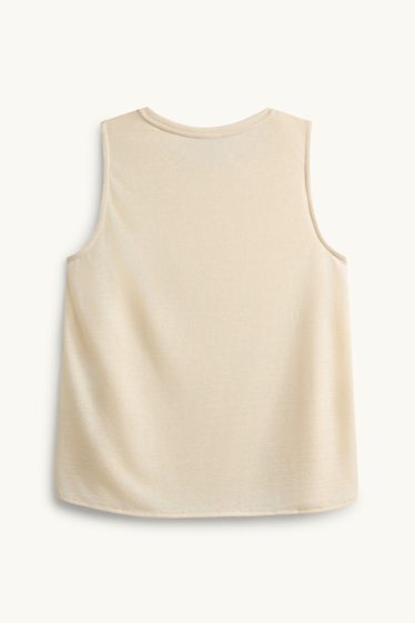 Damen - Top - cremefarben