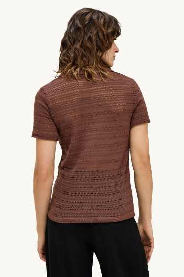 Damen - Poloshirt - Regular Fit  - braun