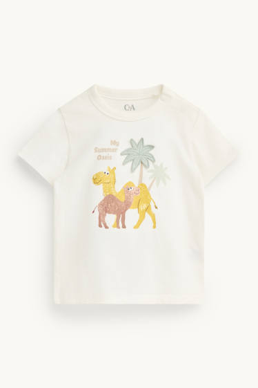 Baby Buben - Kamel und Palme - Baby-Outfit - 3 teilig - beige