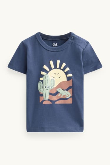 Miminka - chlapci - Poušť - souprava - tričko s krátkým rukávem a šortky - 2dílná - tmavomodrá