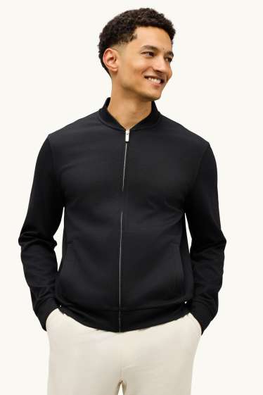 Men - Zip-through sweatshirt - black