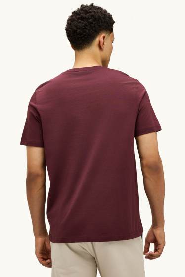 Pánské - Tričko - regular fit - bordeaux