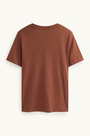 Dames - T-shirt - regular fit - bruin