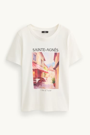 Dames - T-shirt - regular fit - wit