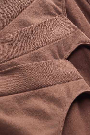 Damen - Multipack 3er - Slip - seamless - braun