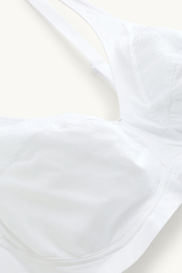 Damen - BH ohne Bügel - unwattiert - weiß