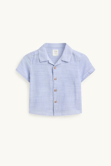 Neonati - Completo per neonati - 2 pezzi - blu  / beige