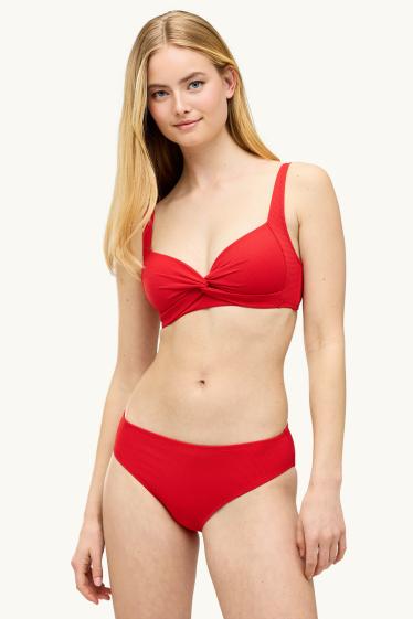 Damen - Bikini-Top - Bandeau - wattiert - LYCRA® XTRA LIFE™ - rot
