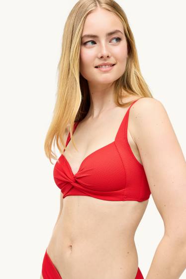 Damen - Bikini-Top - Bandeau - wattiert - LYCRA® XTRA LIFE™ - rot