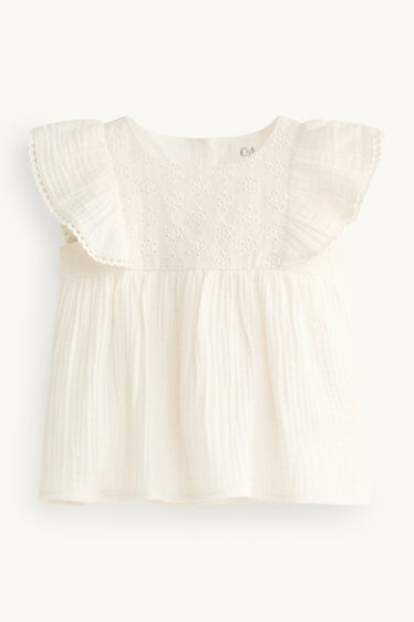 Baby Mädchen - Baby-Outfit - 2 teilig - weiß