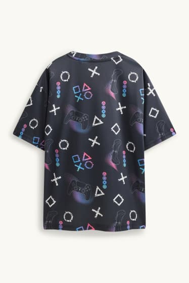 Kinder Buben - PlayStation - Kurzarmshirt - schwarz