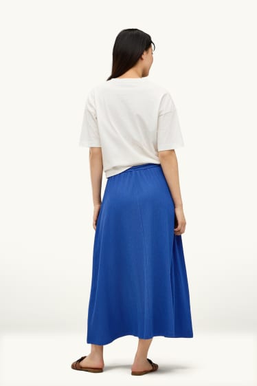 Damen - Rock - strukturiert - blau
