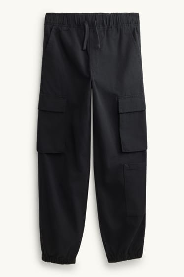 Kinder Buben - Cargohose - schwarz
