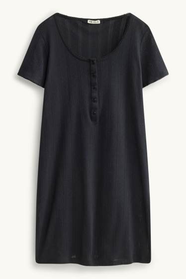 Dames - Voedingsnachthemd - zwart