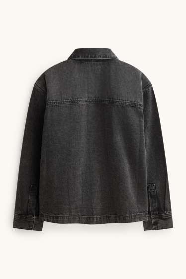 Kinderen: jongens - Spijkerblouse - jeansdonkergrijs