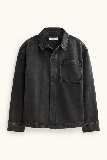 Kinderen: jongens - Spijkerblouse - jeansdonkergrijs