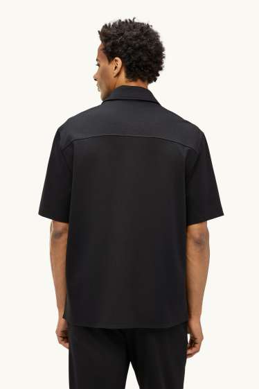 Home - Camisa - relaxed fit - Kent - texturada - negre