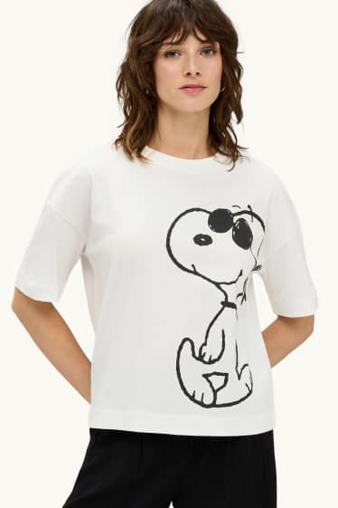 Women - T-shirt - regular fit - Snoopy - white