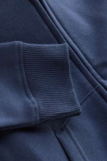 Kinder Buben - Sweatjacke mit Kapuze - dunkelblau