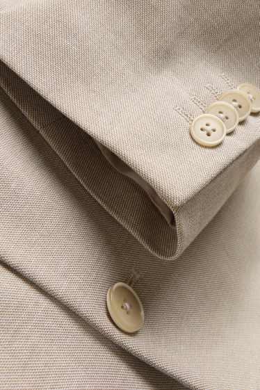 Hommes - Veste de costume - regular fit - lin mélangé - beige