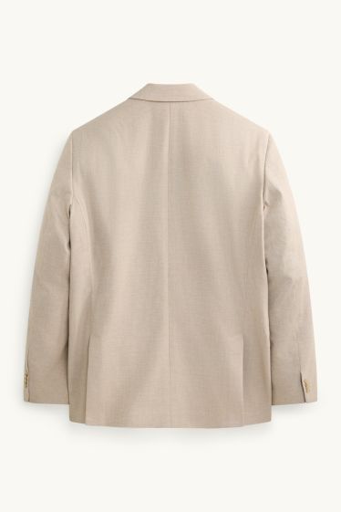 Hommes - Veste de costume - regular fit - lin mélangé - beige