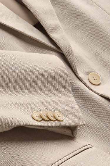 Hommes - Veste de costume - regular fit - lin mélangé - beige