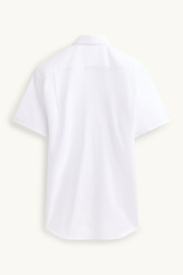 Herren - Businesshemd - Regular Fit - Kent - strukturiert - weiß