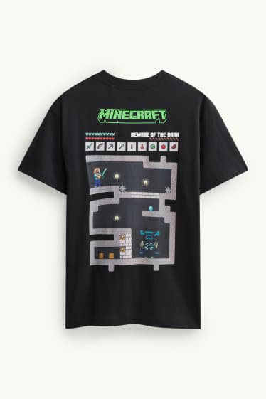 Kinder Buben - Minecraft - Kurzarmshirt - schwarz