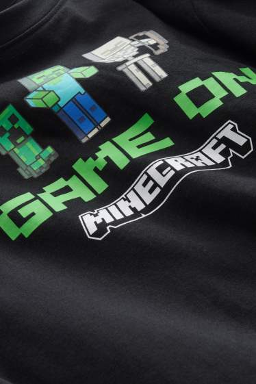 Kinder Buben - Minecraft - Kurzarmshirt - schwarz