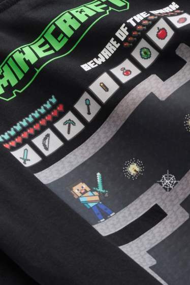 Kinder Buben - Minecraft - Kurzarmshirt - schwarz