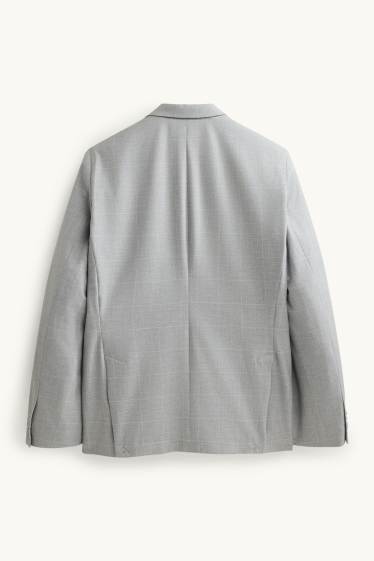 Herren - Sakko - Slim Fit - kariert - hellgrau