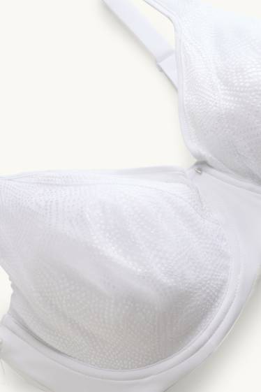 Damen - BH mit Bügel - unwattiert - weiß
