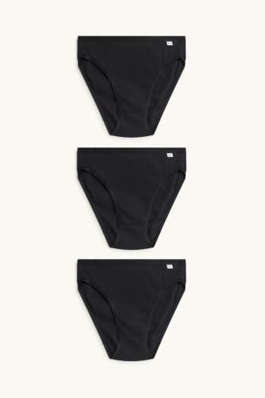 Femei - Multipack 3 perechi - chiloți - negru