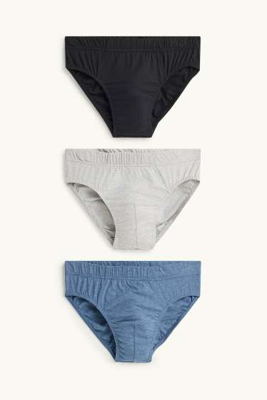Men - Multipack of 3 - briefs - light gray