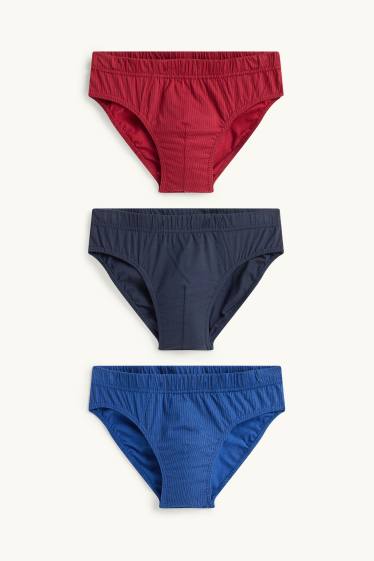 Men - Multipack of 3 - briefs - red