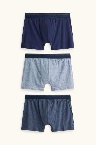 Bărbați - Multipack 3 perechi - chiloți boxer - albastru închis