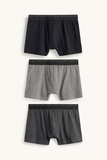 Bărbați - Multipack 3 perechi - chiloți boxer - gri