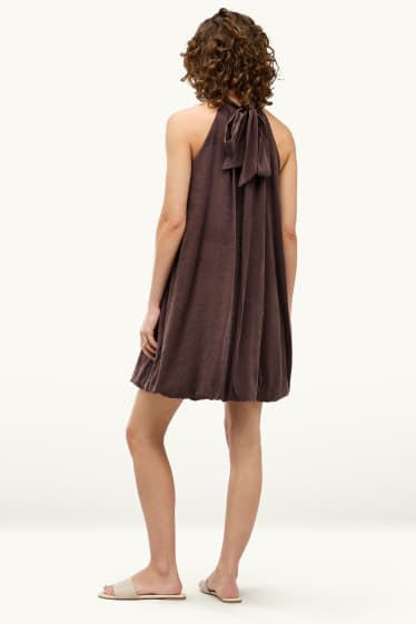 Damen - A-Linien Kleid - braun