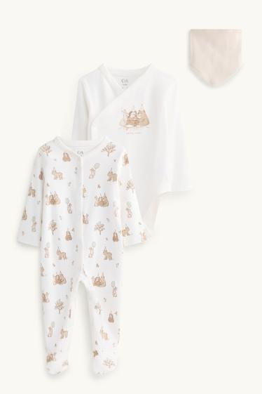 Unisex - Bosdieren - geschenkset - 3-delig - wit