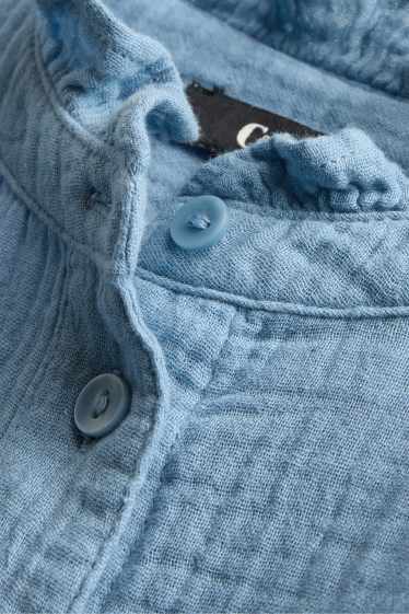 Donna - Blusa di mussola - blu